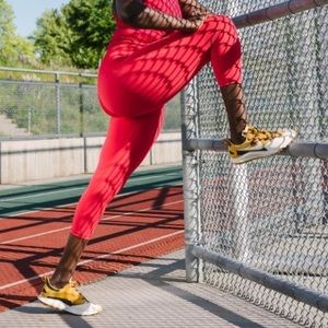 DYI Take Control Crop Legging in Ski Patrol Red